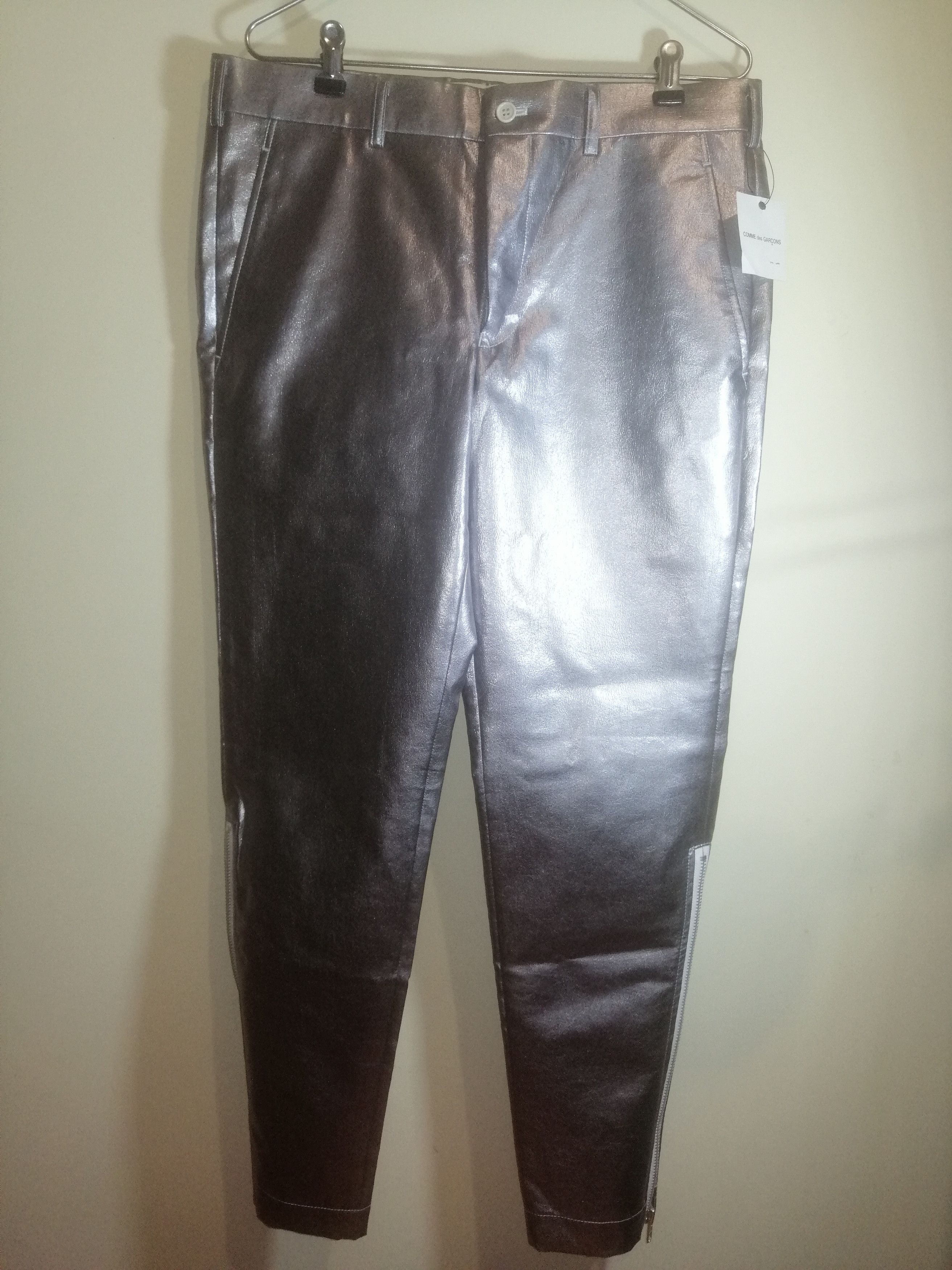 image of Comme Des Garcons Comme Des Garçons Pants Size M Never Used in Silver, Men's