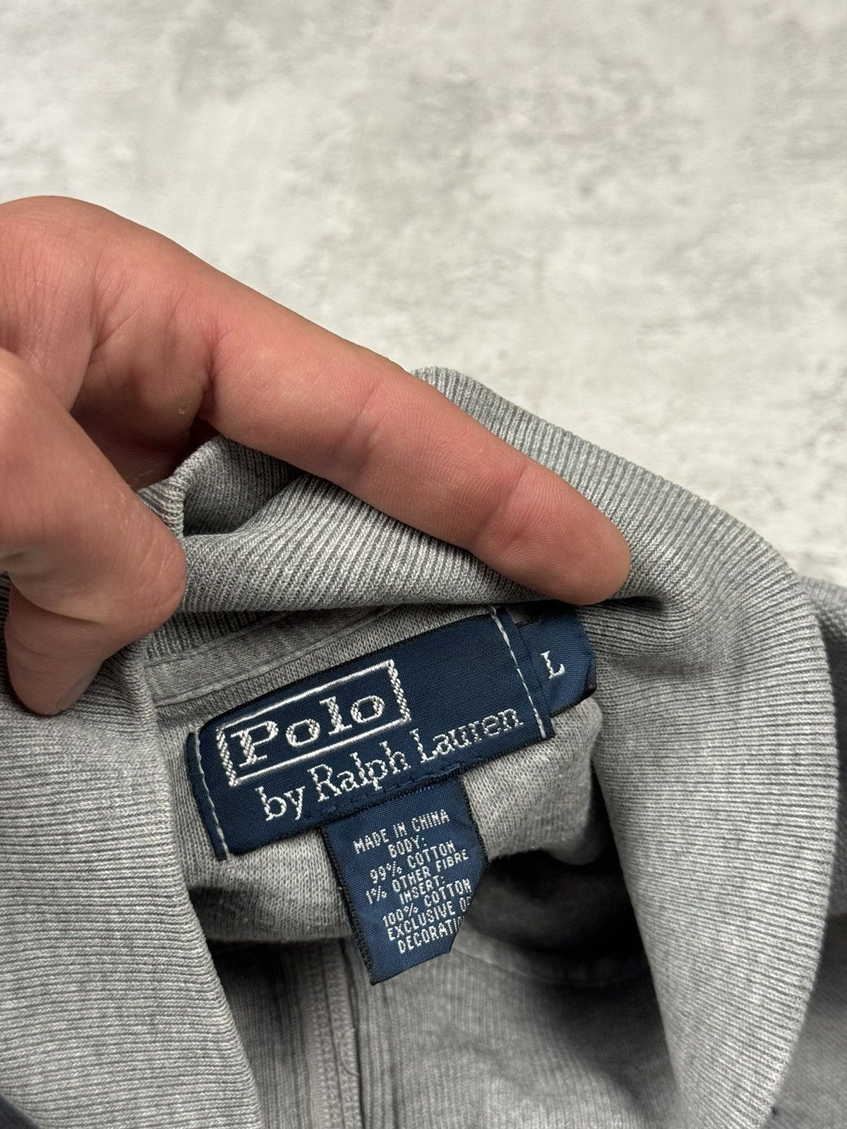 Polo Ralph Lauren Vintage Polo Ralph Lauren Y2K Gray Zip Sweatshirt Size L Size US L / EU 52-54 / 3 - 11 Thumbnail