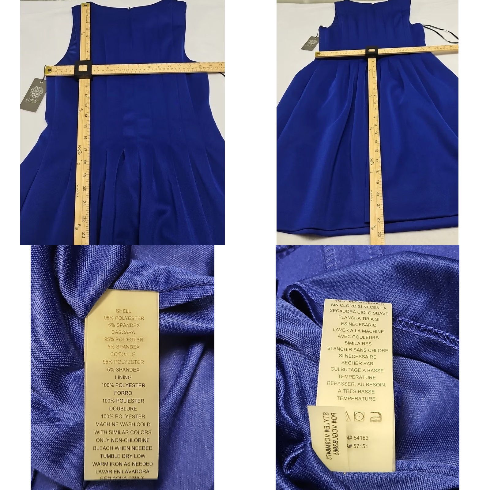 Vince Camuto Vince Camuto Royal Blue Fit & Flare Dress 12 NWT Cocktail Wedding Guest Stretch Size XL / US 12-14 / IT 48-50 - 8 Thumbnail
