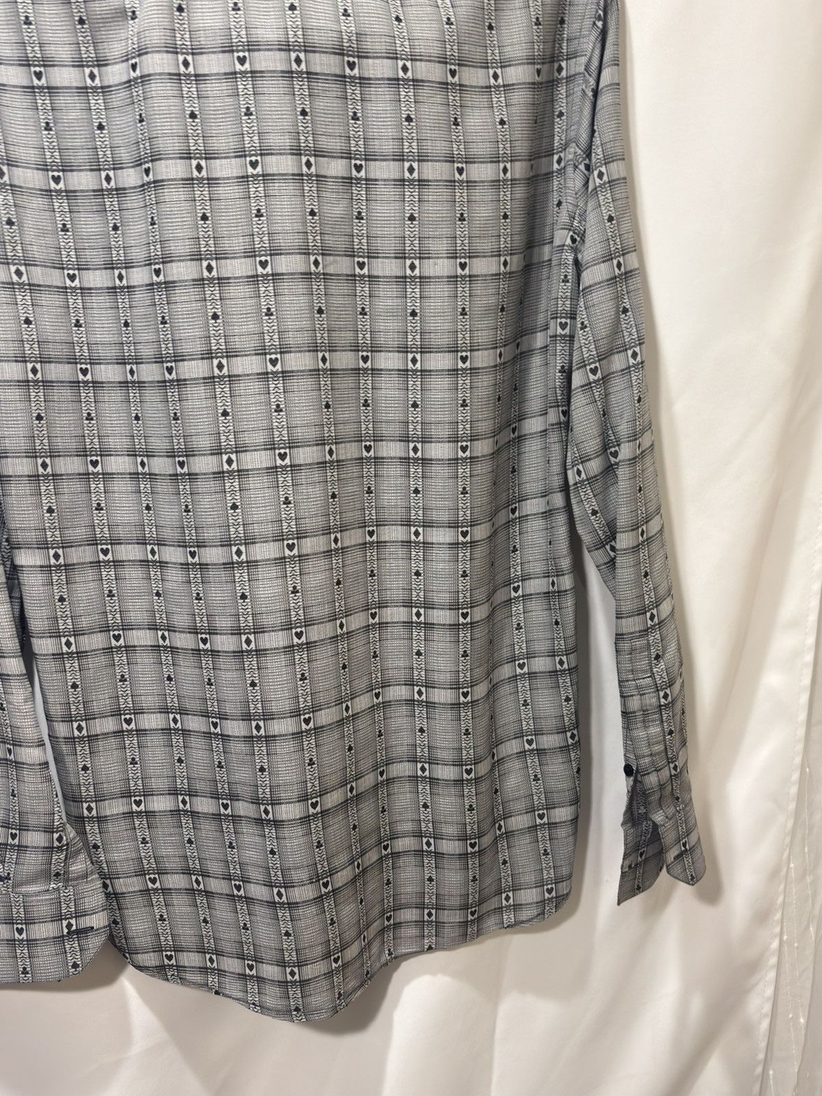 Saint Laurent Paris RARE NWOT Saint Laurent SS18 Casino Spade Plaid LG Shirt Size US L / EU 52-54 / 3 - 11 Thumbnail