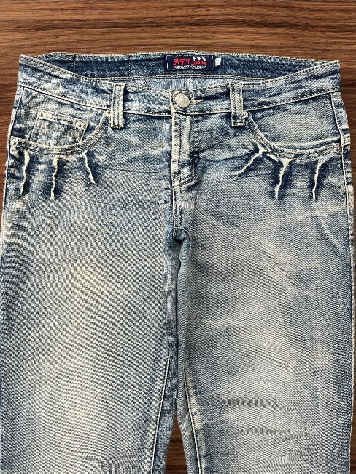 Japanese Brand × Le Grande Bleu (L.G.B.) Vintage Japanese Brand Stone Washed Grunge Style Flare Jeans Size 29" - 3 Thumbnail