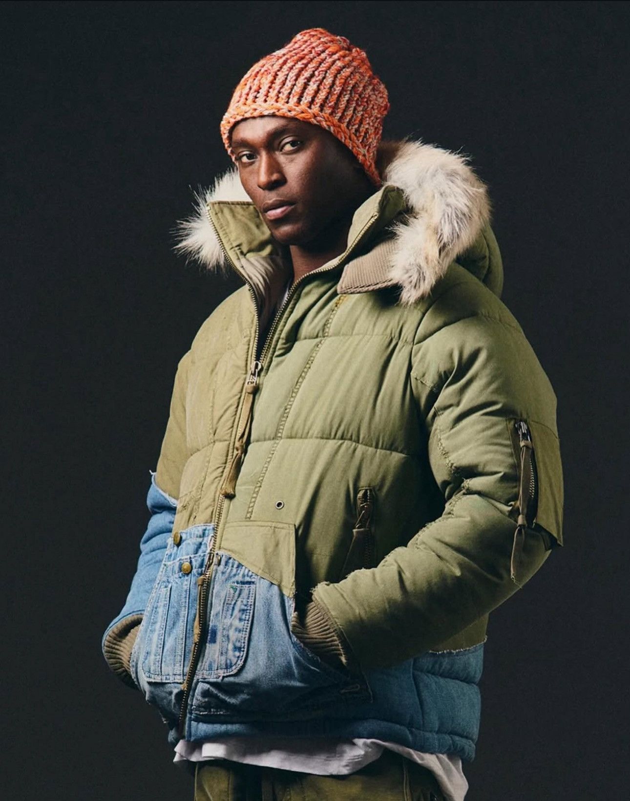 Greg Lauren Quilted Army Super Warm Liner Retro Puffy Puffer Jacket Size US XXL / EU 58 / 5 - 8 Thumbnail