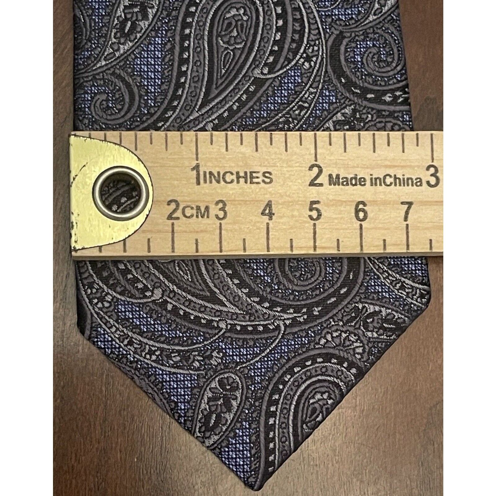 Other Pronto Uomo Platinum Blue Black Gray Hand Made 100% Silk Size ONE SIZE - 4 Thumbnail