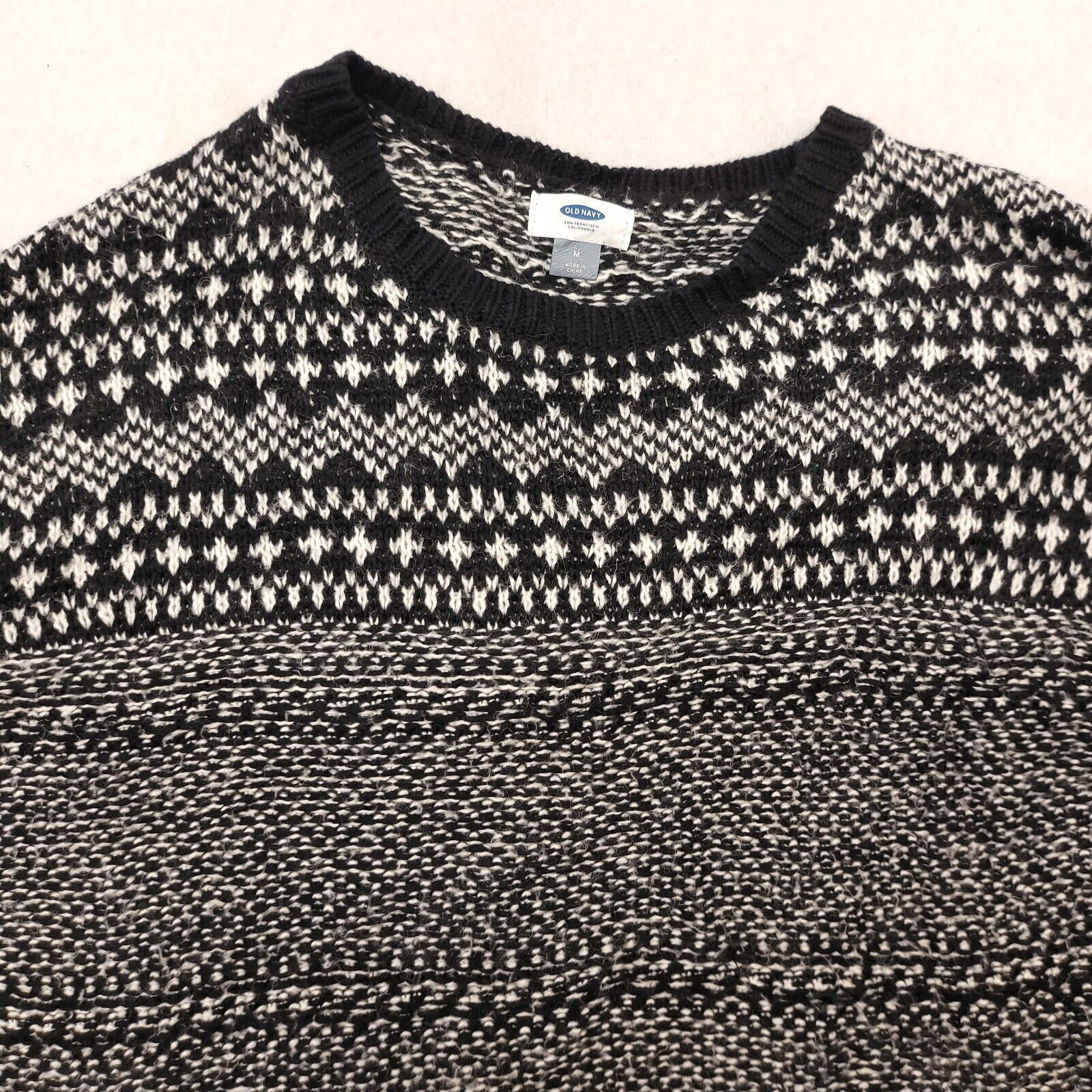 Old Navy Old Navy Pullover Cotton Sweater Womens Size M Black White Size M / US 6-8 / IT 42-44 - 1 Thumbnail
