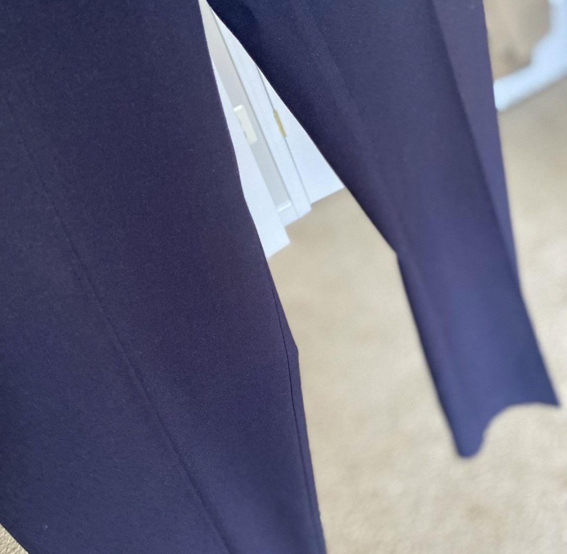 Other BRIGGS NEW YORK DARK BLUE PLEATED HIGH RISE DRESS PANTS Size 28" / US 6 / IT 42 - 9 Thumbnail