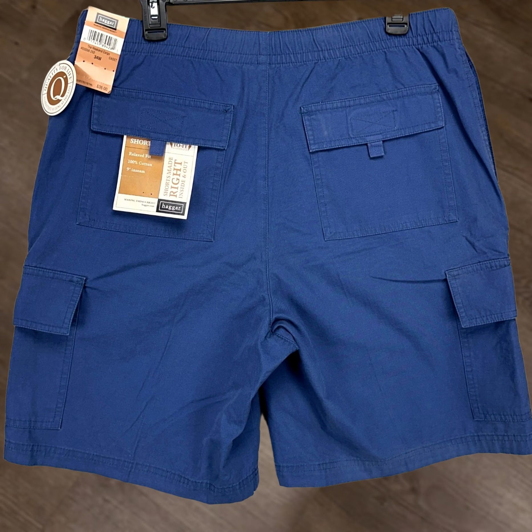 Vintage The Weekend Shorts Cargo Shorts Mens 34 Blue Flat Front Drawstring Relaxed NEW Size US 34 / EU 50 - 1 Thumbnail