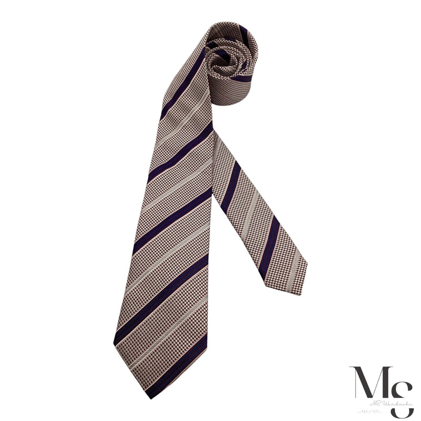 Canali CANALI Red & Blue Striped Silk Tie Made In Italy W:3.25" NWO Size ONE SIZE - 1 Thumbnail