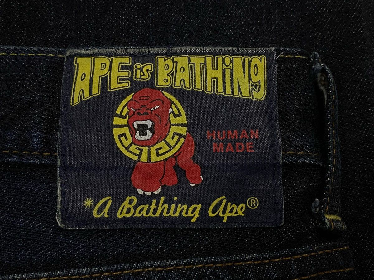 Bape Bapesta Embroidery Logo Denim Pants Size US 35 - 10 Thumbnail