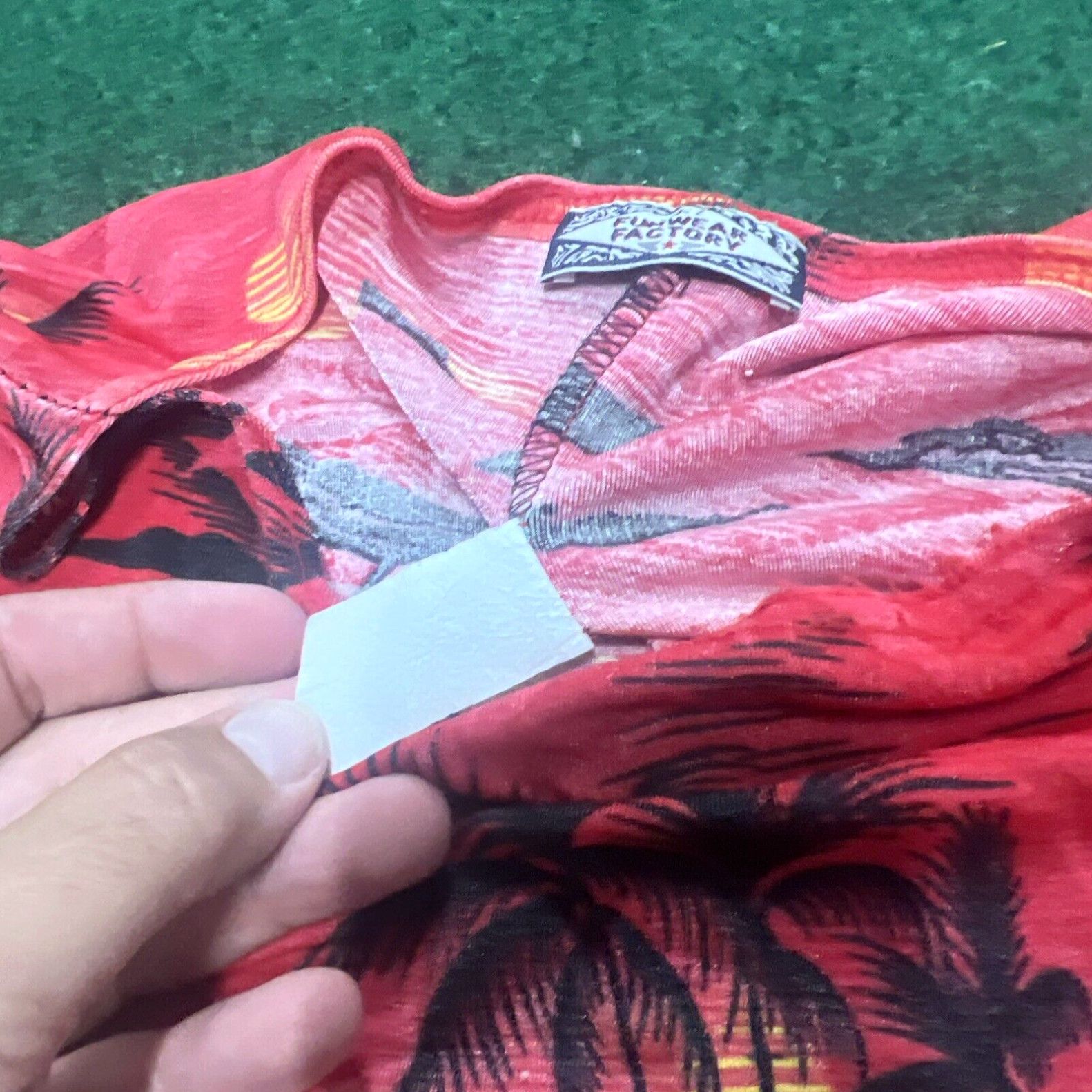Vintage Hawaiian Red Dress Floral Made in USA Hawaii Size Large Summer Beach Size L / US 10 / IT 46 - 5 Thumbnail