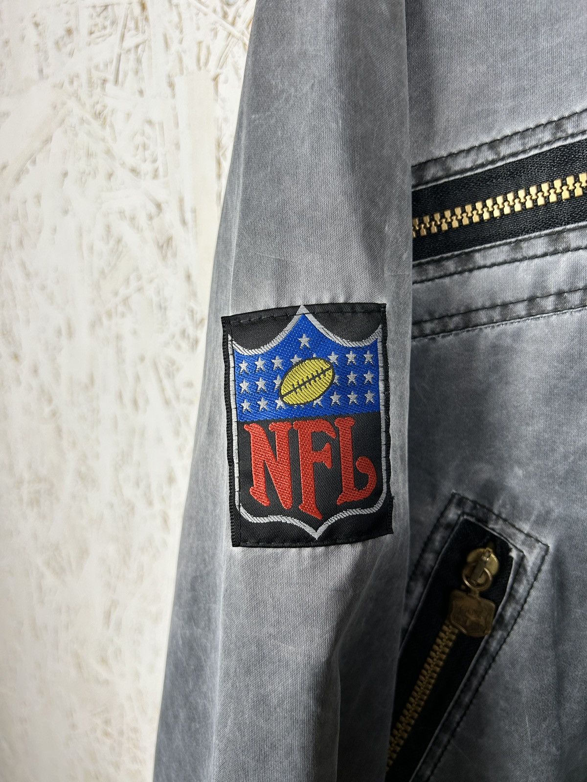 NFL 80s Vintage Los Angeles Raiders NFL Bomber Jacket Grey XL Size US XL / EU 56 / 4 - 4 Thumbnail