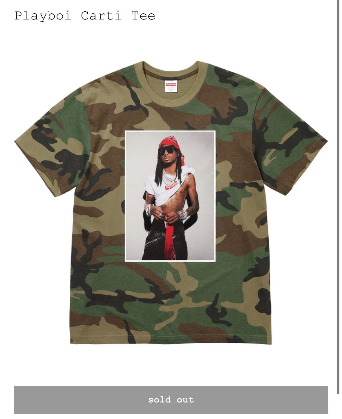Supreme Playboi Carti Tee Size US XL / EU 56 / 4 - 3 Thumbnail