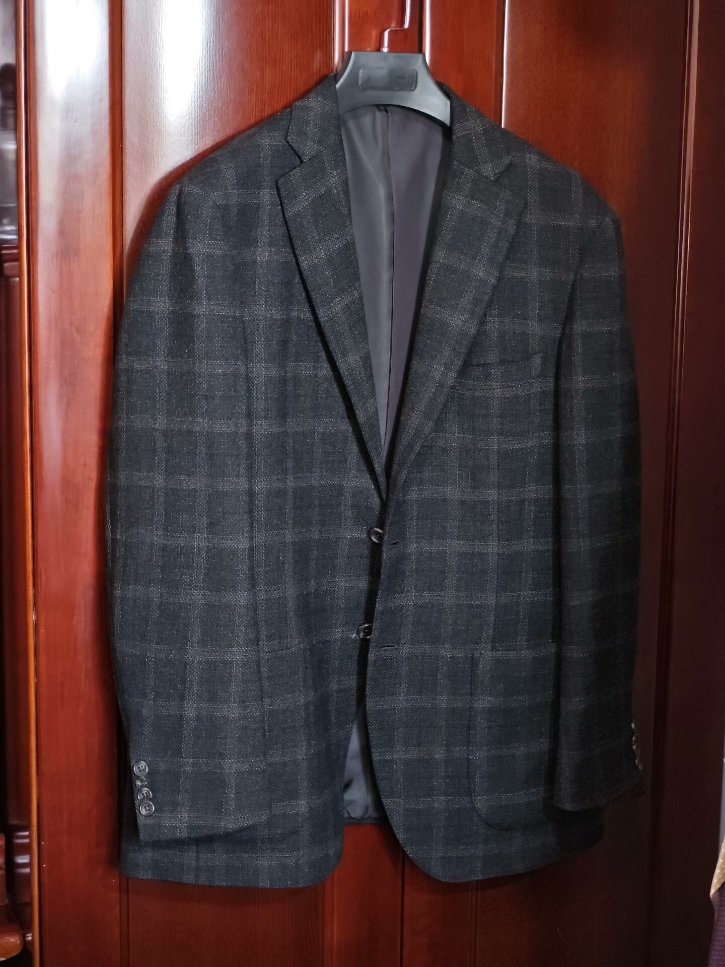 Abraham Moon & Sons British Wool Blazer with Orange Plaid Size US M / EU 48-50 / 2 - 1 Thumbnail