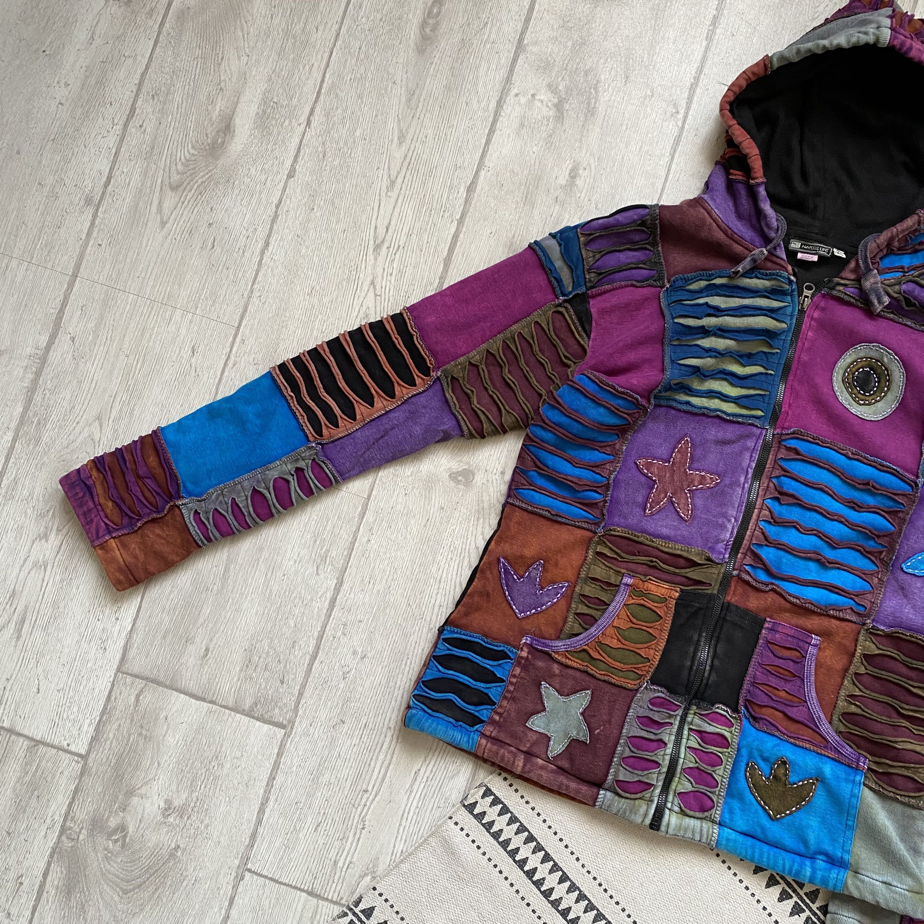 Japanese Brand Avant-Garde Patchwork Zip Hoodie Nepal Japan Style Y2k Size M / US 6-8 / IT 42-44 - 5 Thumbnail