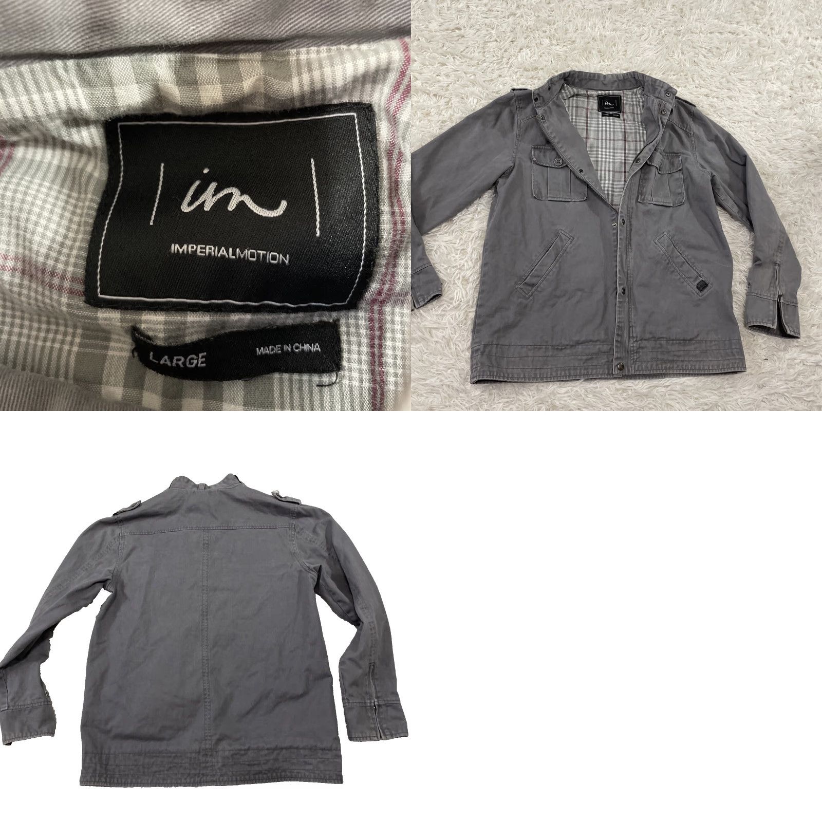 Imperial Imperial Motion Utility Jacket Mens L Twill Gray Grandpa Herrington WorkWear L Size US L / EU 52-54 / 3 - 11 Thumbnail
