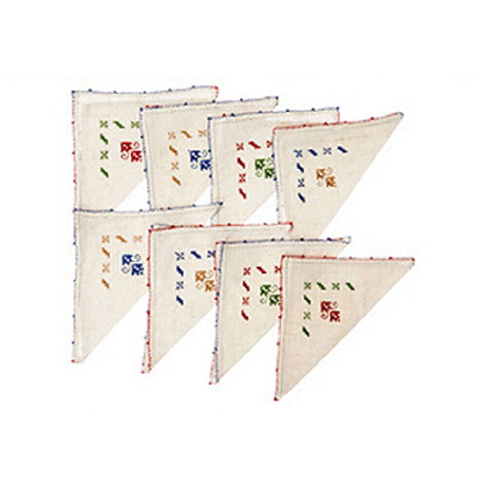 Designer Needlepoint Linen Napkins, S/8 Size ONE SIZE - 1 Thumbnail