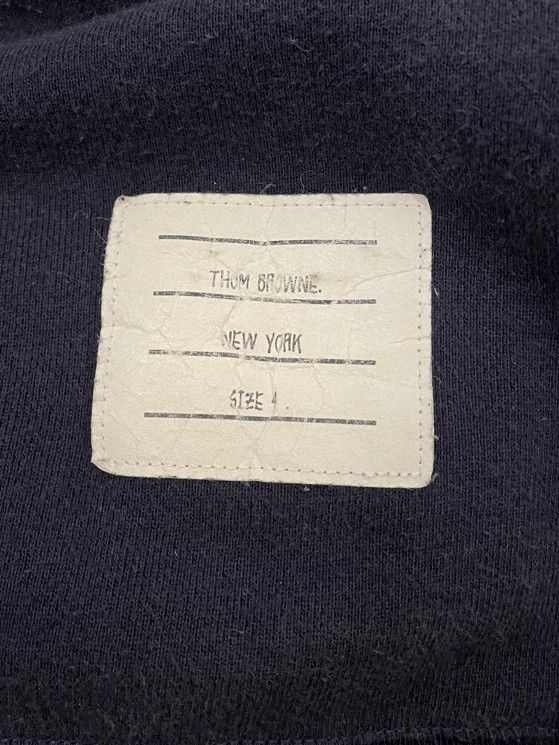 Thom Browne Thom browne Dark blue four-striped round-neck sweatshirt 25 Size US XL / EU 56 / 4 - 5 Thumbnail