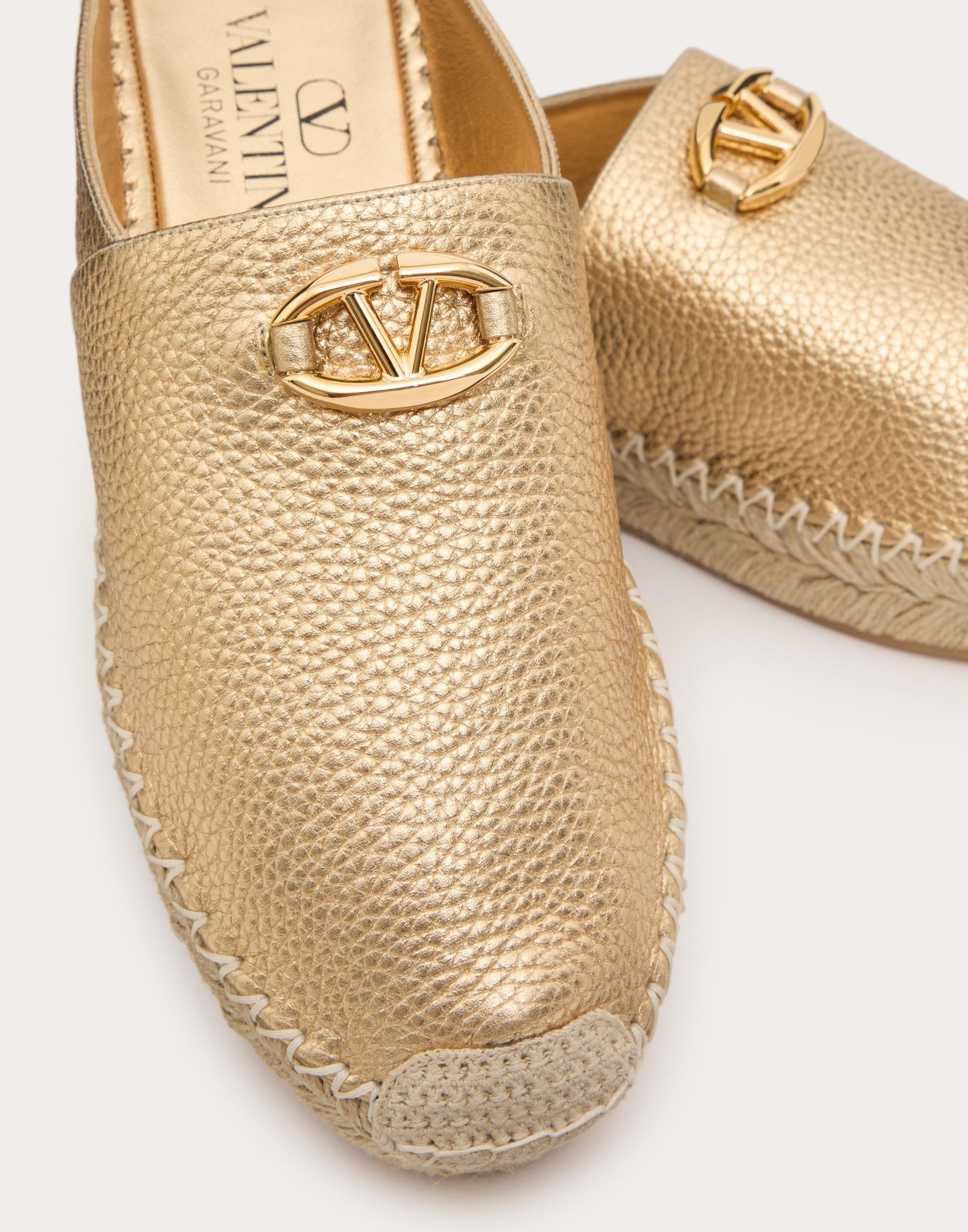 Valentino os11x0326 Vlogo Mules in Gold Size US 10 / IT 40 - 5 Thumbnail
