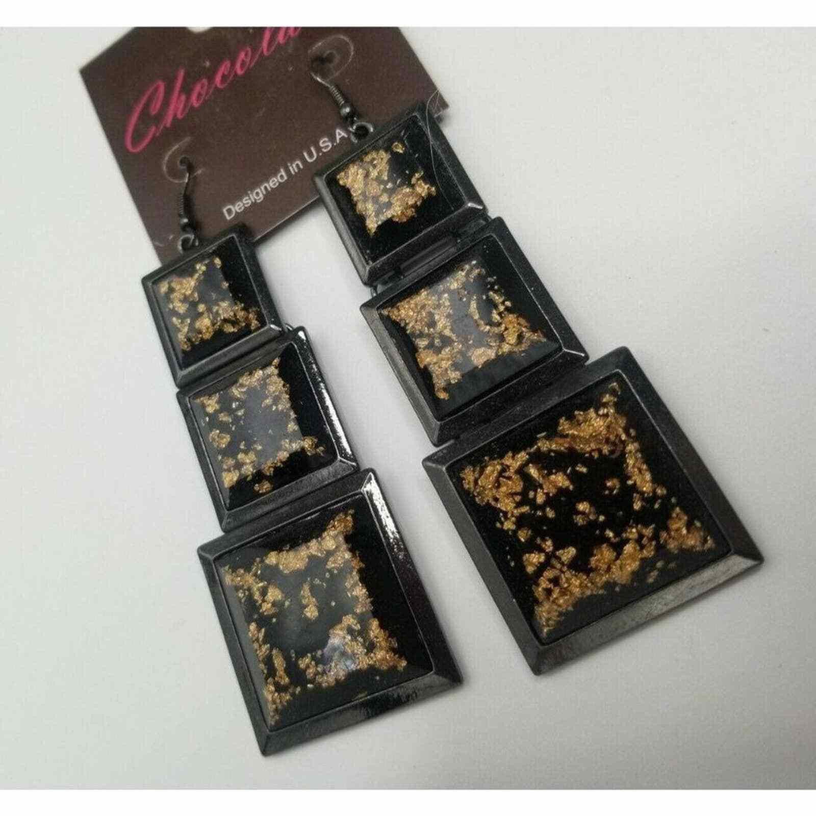 Chocolate Earrings Chocolate Women Fashion Jewlery Costume Chocolate B Size ONE SIZE - 3 Thumbnail