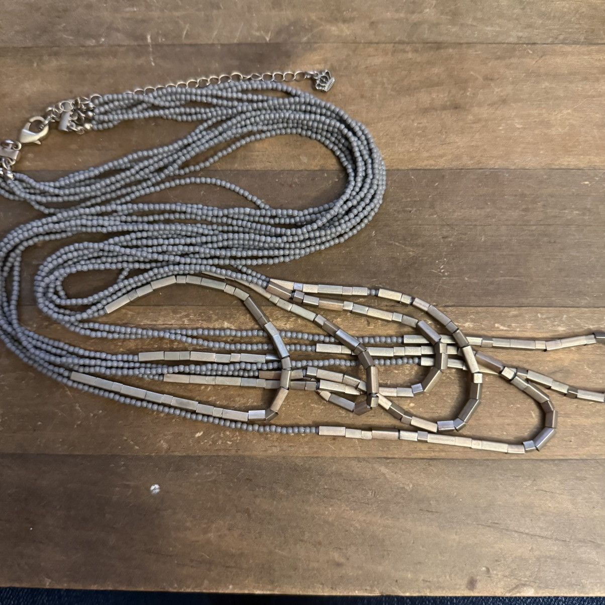 Other Premier Designs long multi strand gray seed bead necklace Size ONE SIZE - 2 Thumbnail