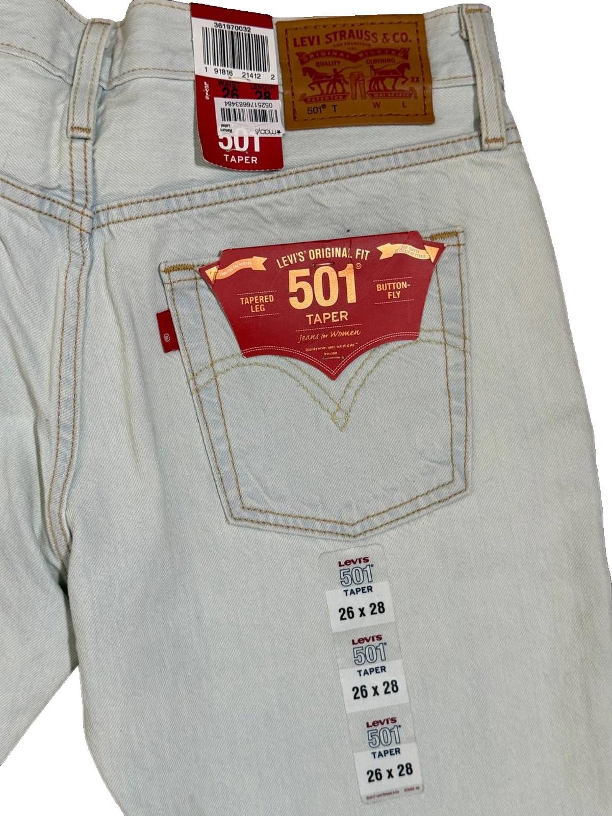 Other Levi’s 501 Women's Distressed Jeans – Light Wash – 26x28 Size 26" / US 2 / IT 38 - 5 Thumbnail