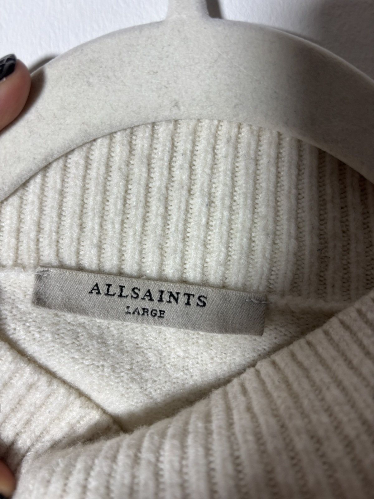 Allsaints Allsaints White and Orange Turtle Neck Size ONE SIZE - 3 Thumbnail