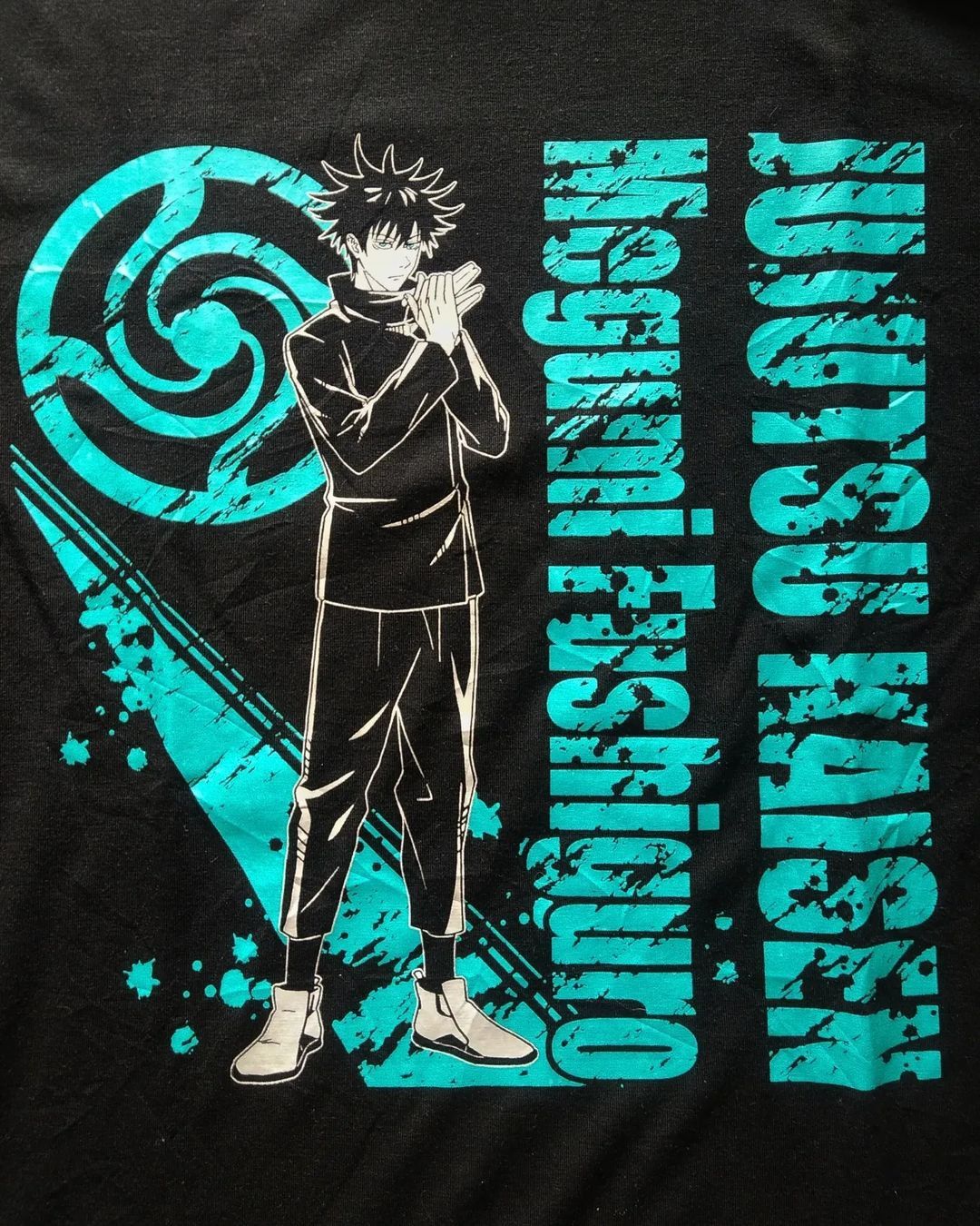 Anime × Japanese Brand Jujutsu Kaisen Megumi Fushiguro Big Print Anime Tees Size US L / EU 52-54 / 3 - 2 Thumbnail
