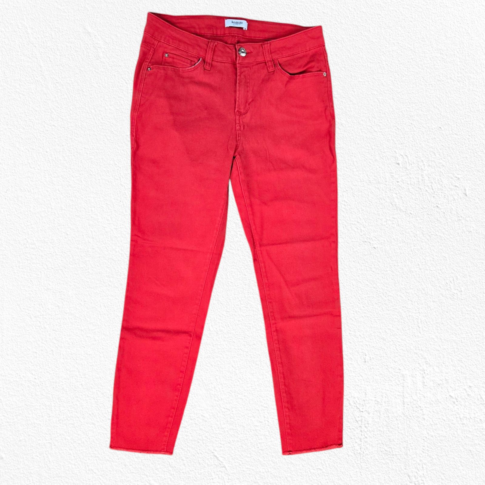 Other Bright Red Ankle Skinny Jeans Size 4 Size 27" / US 4 / IT 40 - 2 Thumbnail