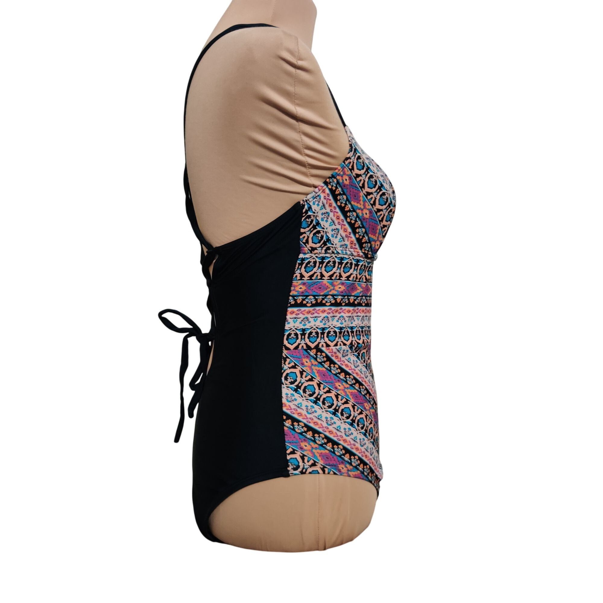 Other Kona Sol Womens Swimsuit One Piece Crisscross Strappy Lace U Size ONE SIZE - 3 Thumbnail
