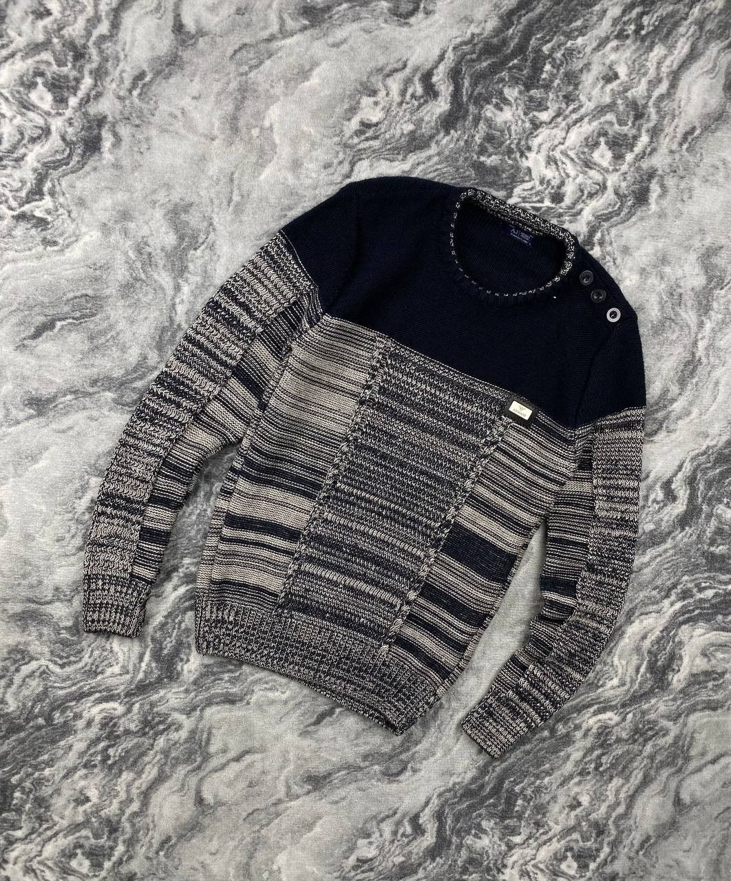 Armani Armani Jeans Metal Logo Knit Sweater Size US L / EU 52-54 / 3 - 1 Thumbnail