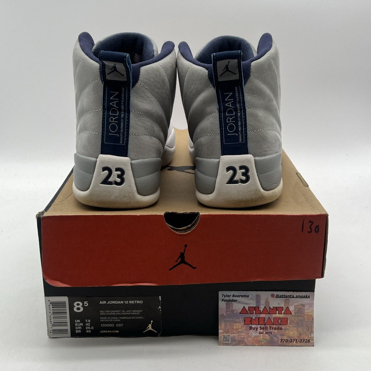 Jordan Brand Air Jordan 12 grey university blue Size US 8.5 / EU 41-42 - 3 Thumbnail