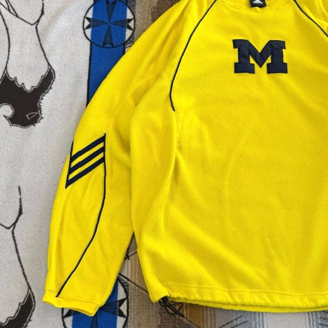 Adidas VINTAGE Adidas Sweatshirt University Of Michigan Fleece Pullover Size L Men Yellow Wolverines Size US L / EU 52-54 / 3 - 4 Thumbnail