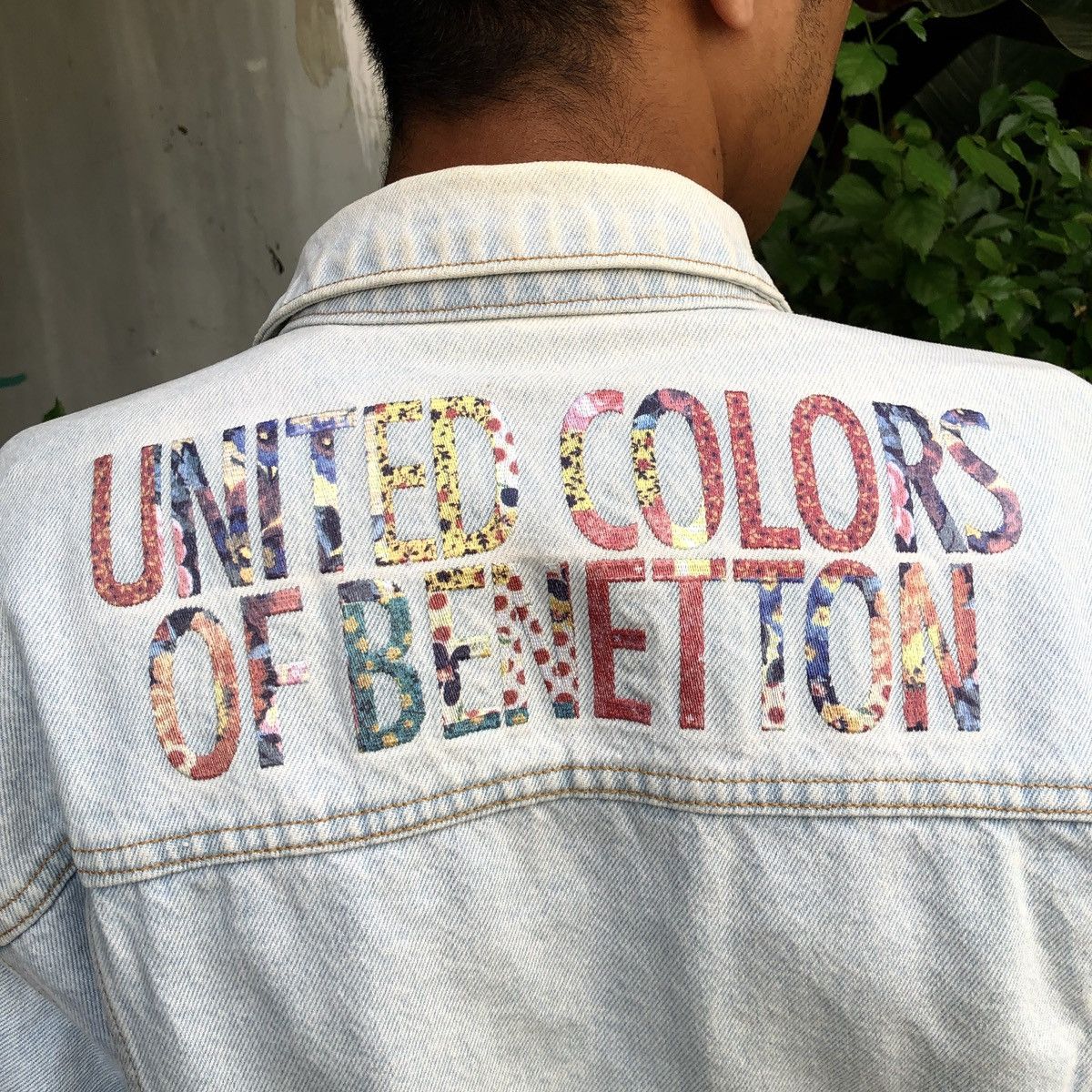 UNITED COLORS OF BENETTON ABSTRAK COLOR UNISEX DENIM JACKET