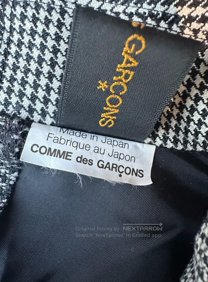 Comme des Garcons Comme Des Garcons Wool Houndstooth Asymmetrical Design Jac Size S / US 4 / IT 40 - 3 Thumbnail