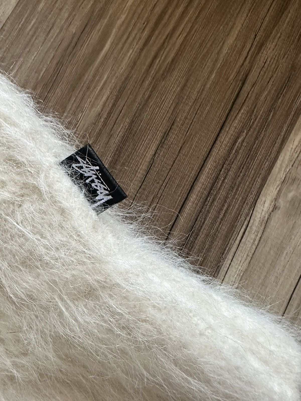 Stussy Stussy Fuzzy Lattice Sweater Ivory size Medium Size US M / EU 48-50 / 2 - 3 Thumbnail