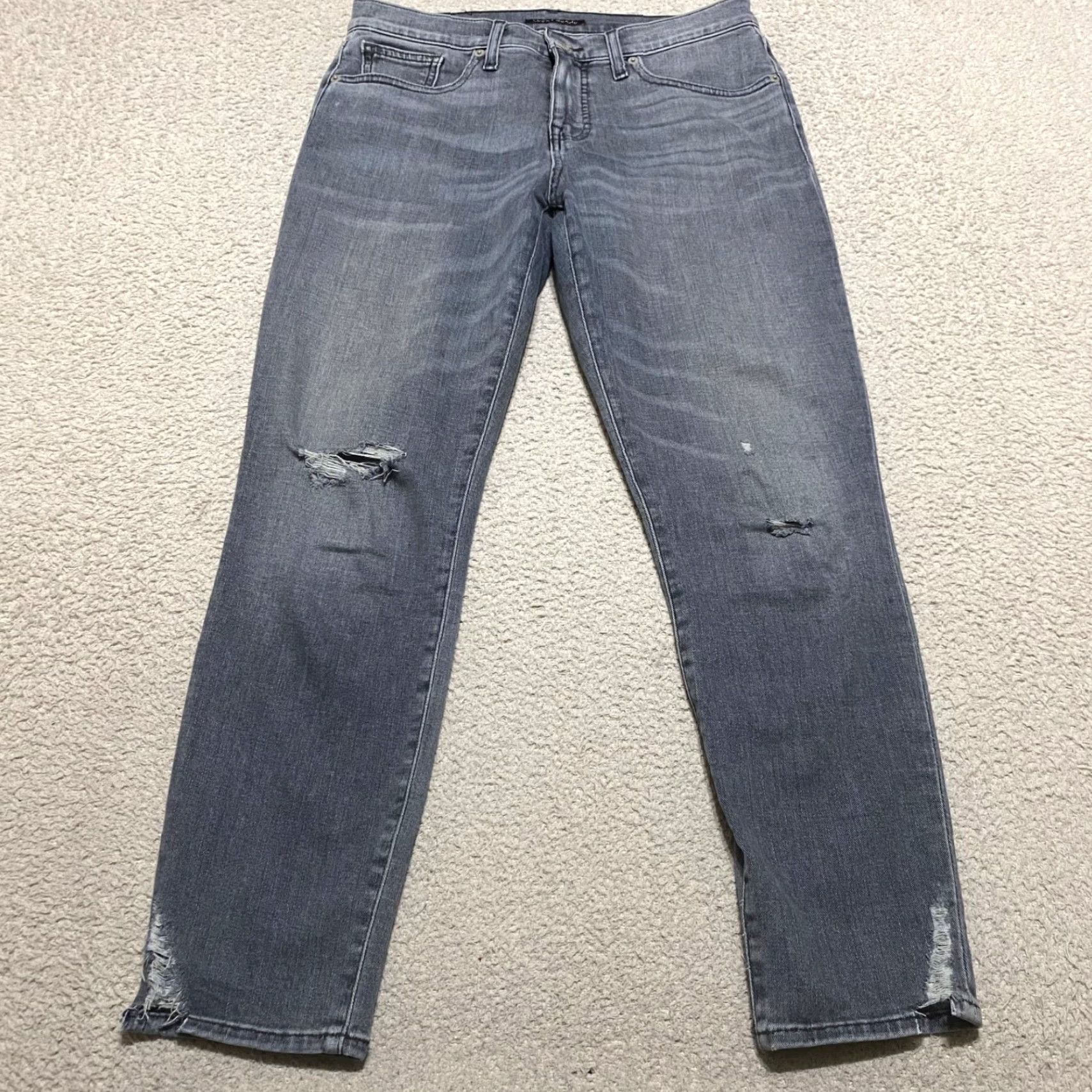 Lucky Brand Lucky Brand Jeans Womens 8 Gray Denim Mid Rise Ava Skinny Distressed Size 30" / US 8 / IT 44 - 2 Thumbnail
