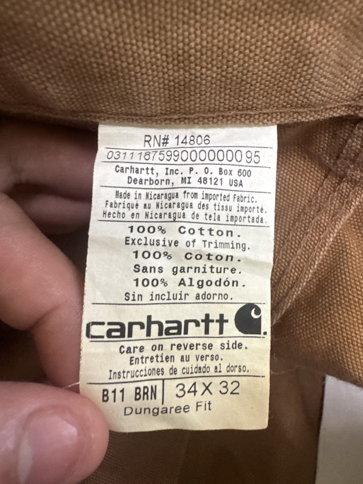 Carhartt Vintage Carhartt Super Faded Carpenter Pants Dungaree Fit Size US 35 - 13 Thumbnail