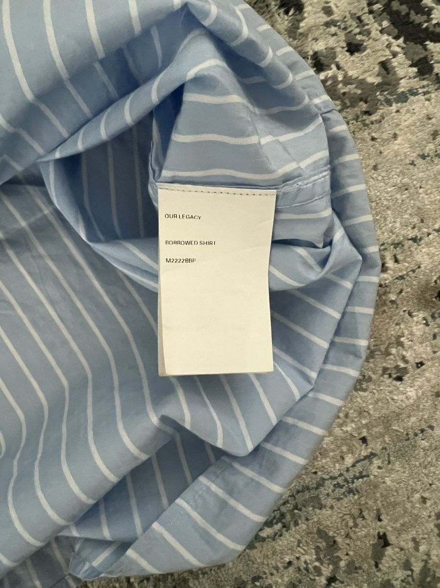 Our Legacy Our Legacy Borrowed Shirt Blue Rose Stripe Size US M / EU 48-50 / 2 - 4 Thumbnail