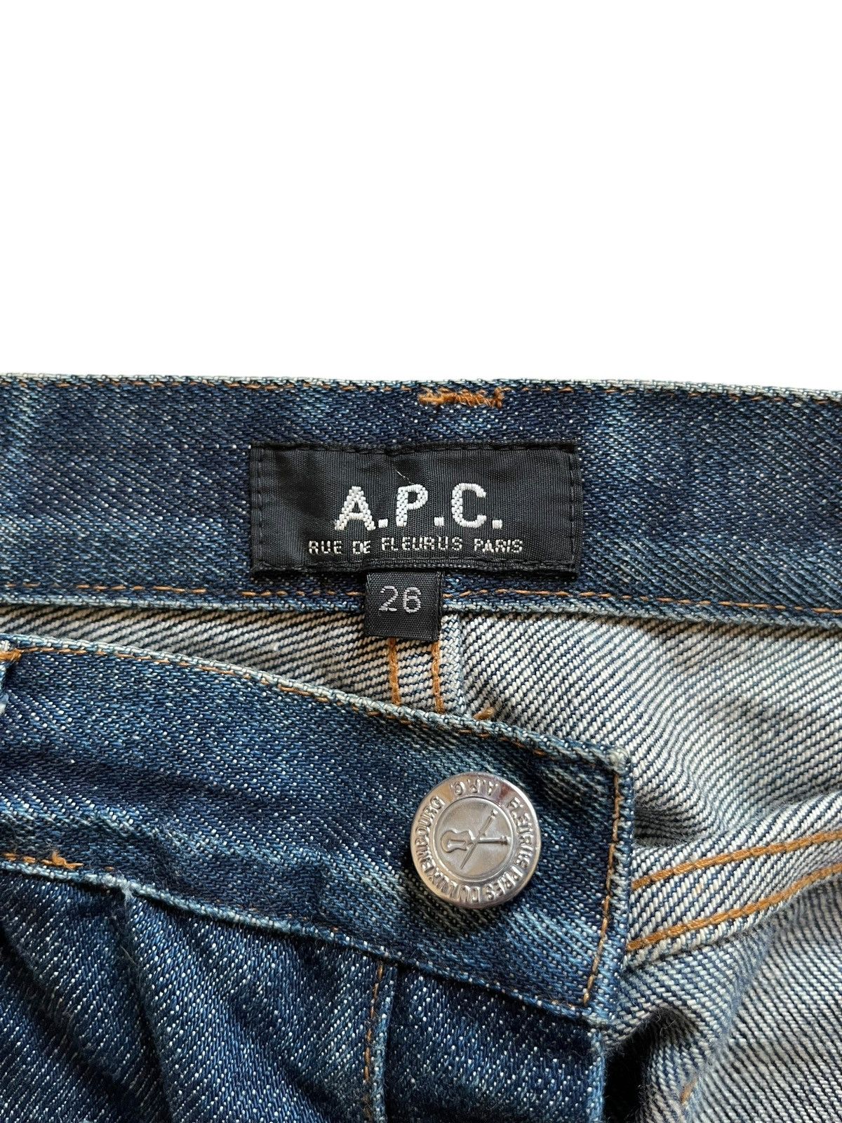 A.P.C. Vintage A.P.C Paris Selvedge Button Fly Mud Wash Jeans Size US 28 / EU 44 - 4 Thumbnail