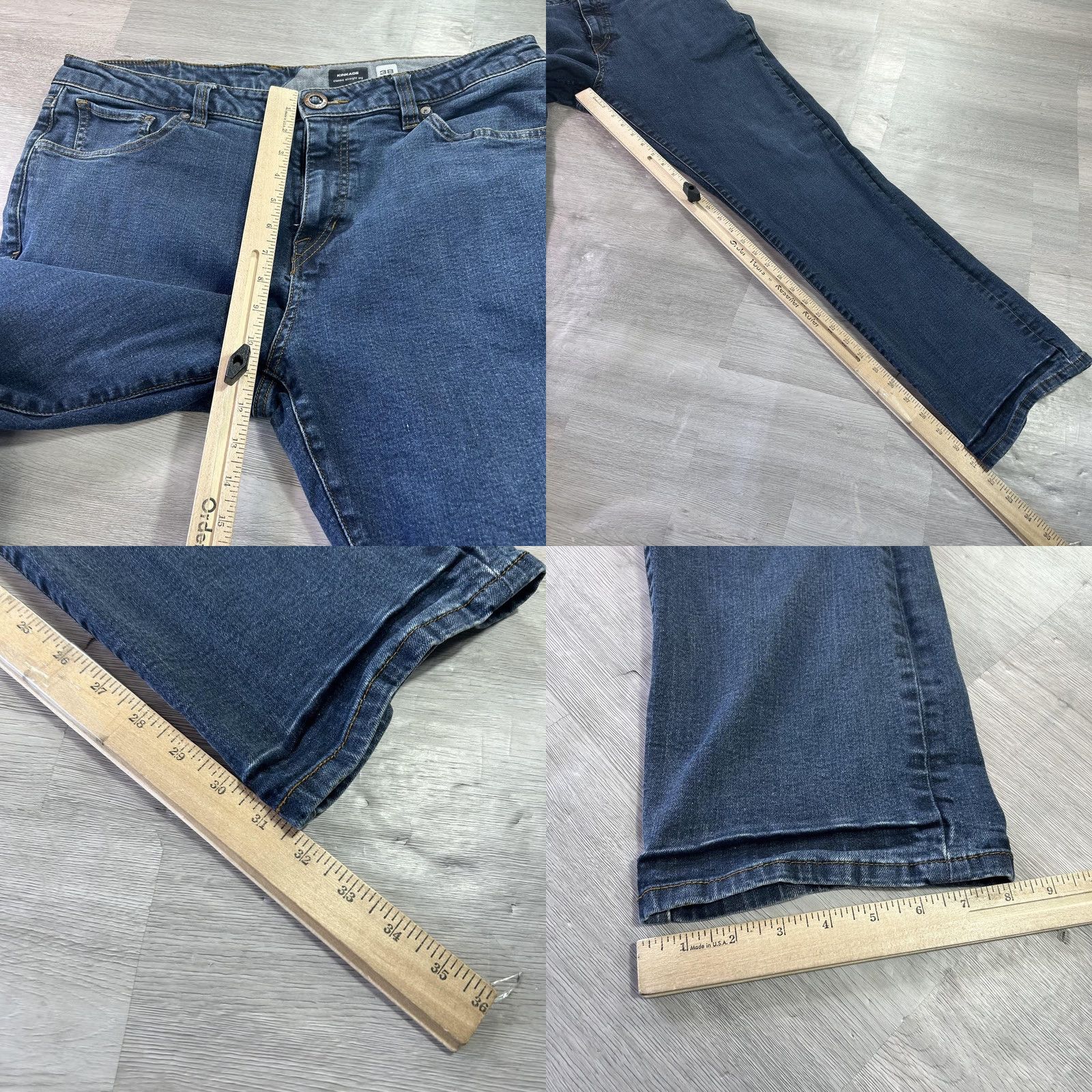 Volcom Volcom Jeans Kinkade Classic Straight Leg Mens 38x32 Blue Denim Stretch Medium Wash Pants Straight Leg Jeans Mens 38in 32in Size US 38 / EU 54 - 8 Thumbnail