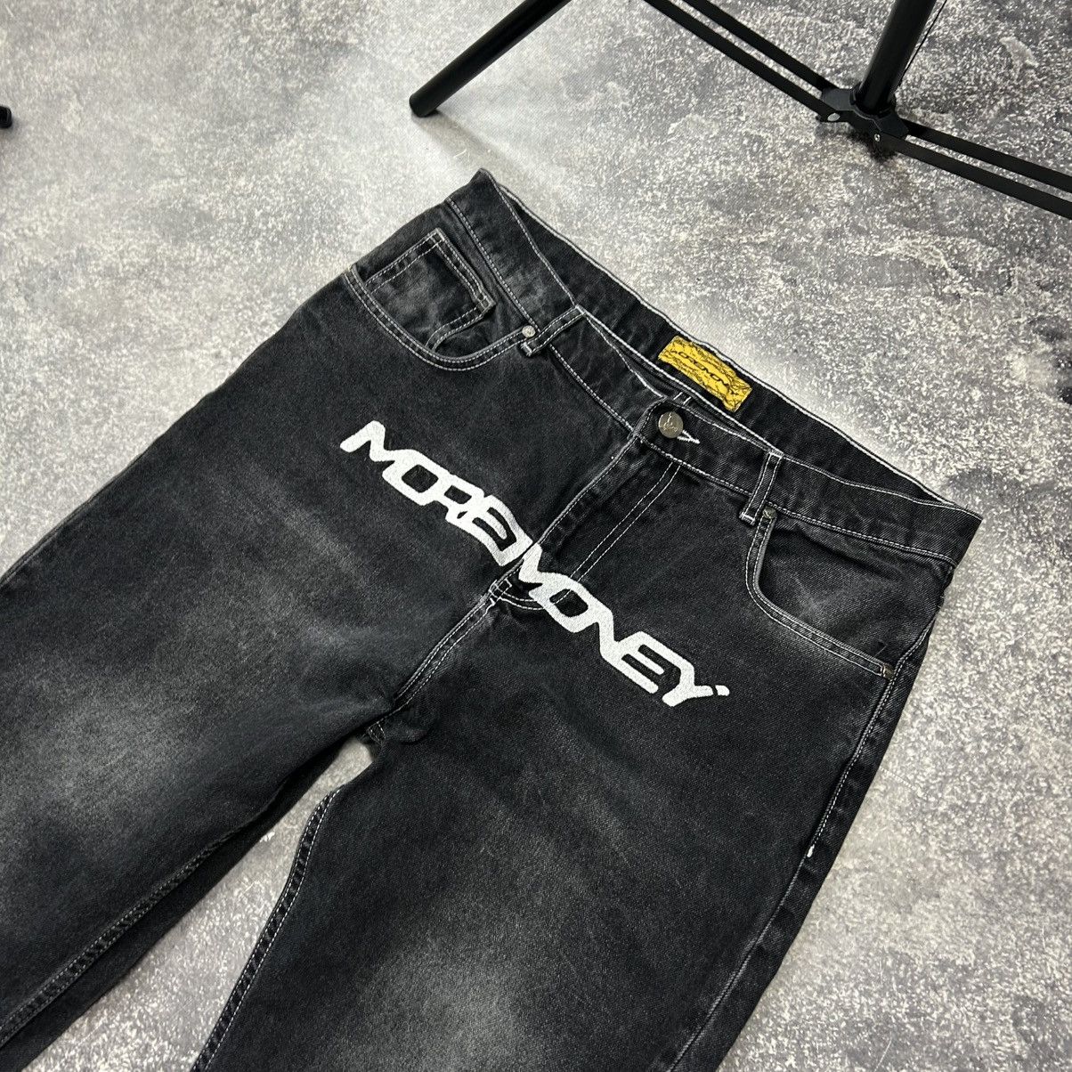Other Mens Moremoney Big logo Rap Black denim streetwear y2k jeans Size US 32 / EU 48 - 2 Thumbnail
