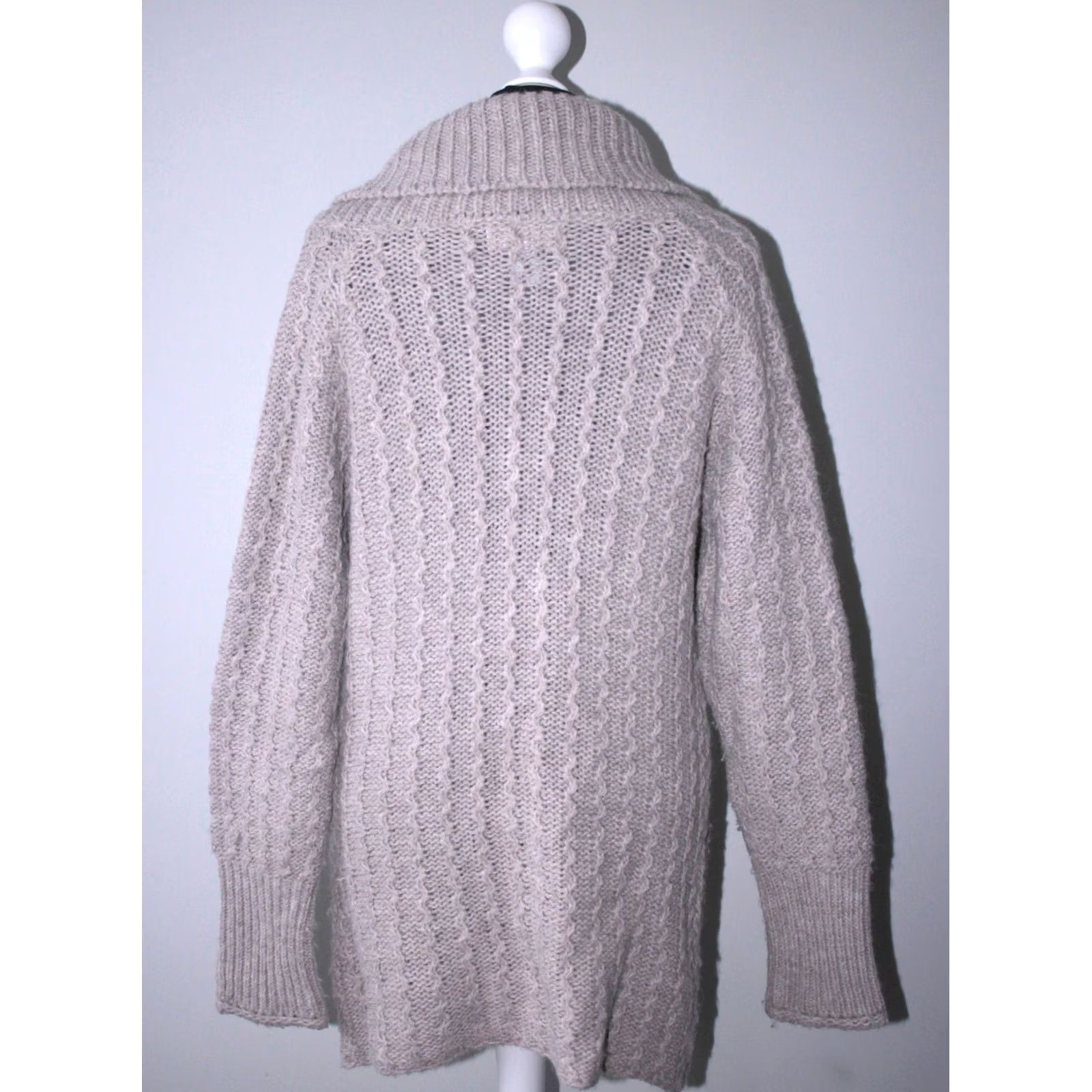 Vintage Odd Molly Cardigan Jumper Beige Wool Alpaca 12 womens Size 3 L Long Length Cardigan Womens Size XS / US 0-2 / IT 36-38 - 5 Thumbnail