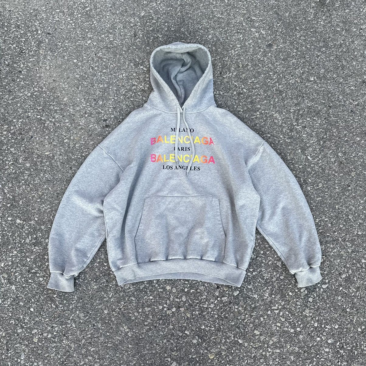 Balenciaga Balenciaga Big Logo Millano Paris Hoodie Size US XL / EU 56 / 4 - 1 Thumbnail