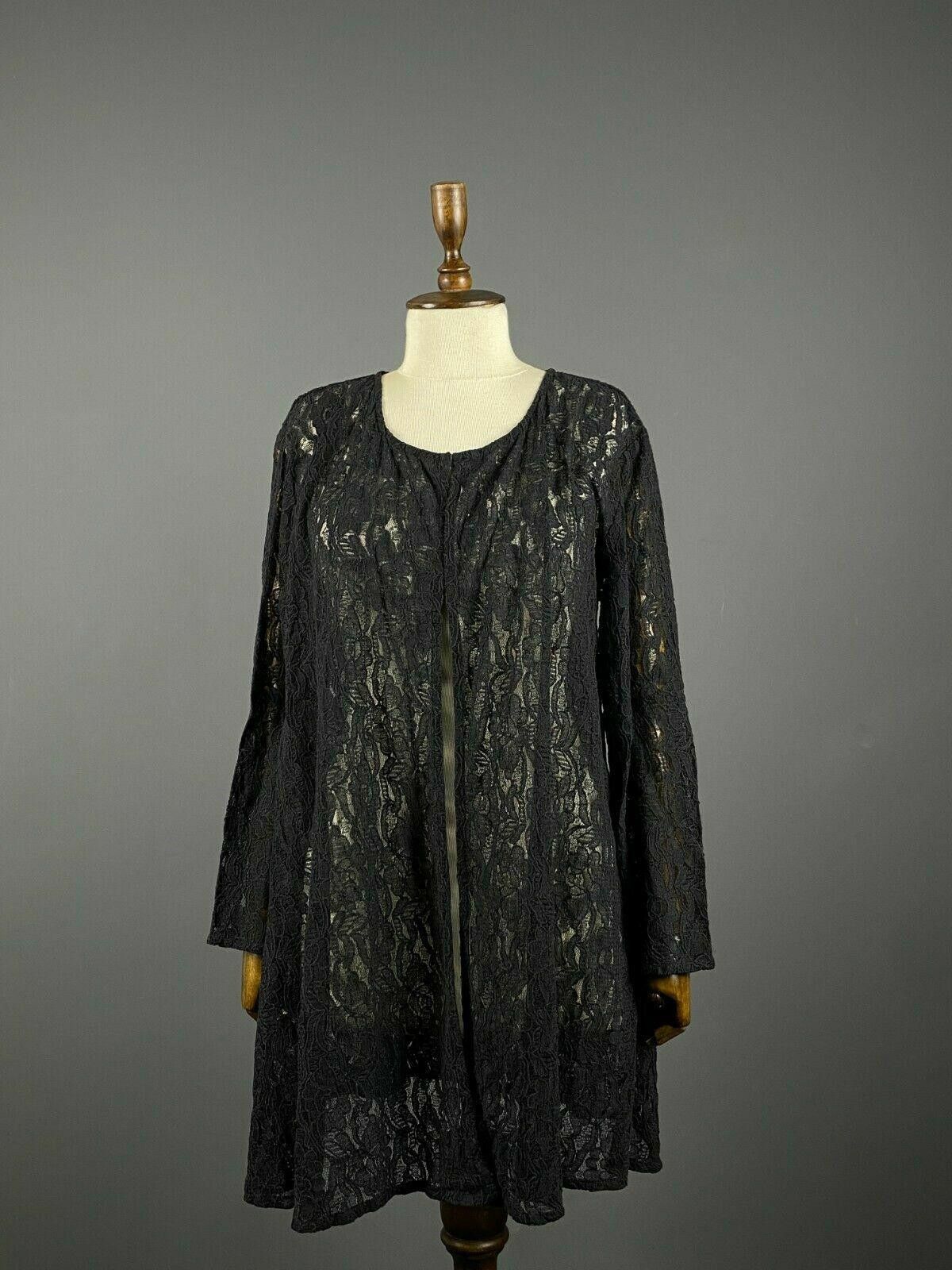 Massimo Osti The Masai Clothing Company Black Mesh Floral Dress Size L Size L / US 10 / IT 46 - 1 Thumbnail