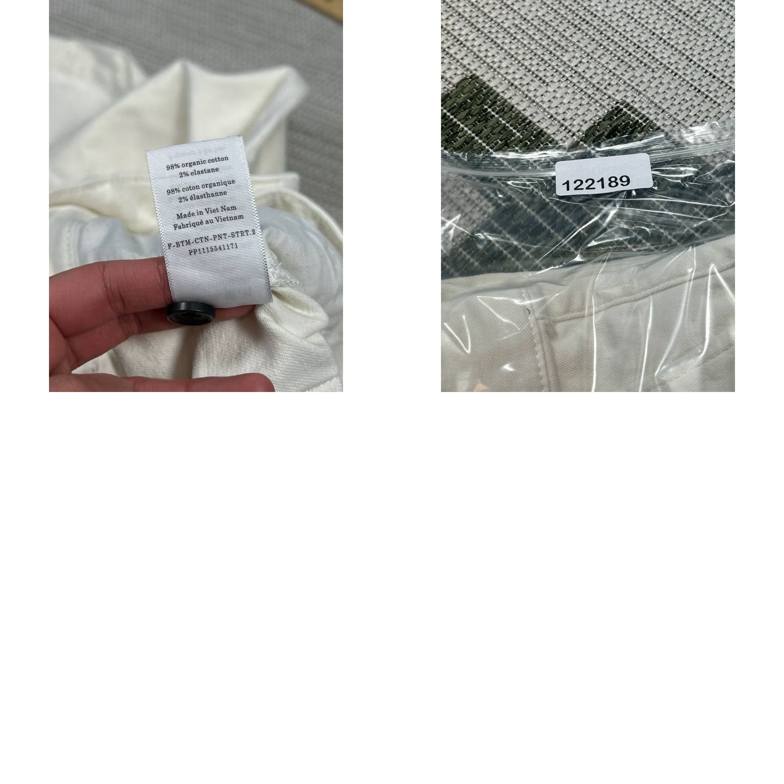 Everlane Everlane Pants Womens 14 White High Rise Organic Cotton Stretch Straight Leg Casual Modern 90s? Size 36" / US 14 / IT 50 - 8 Thumbnail