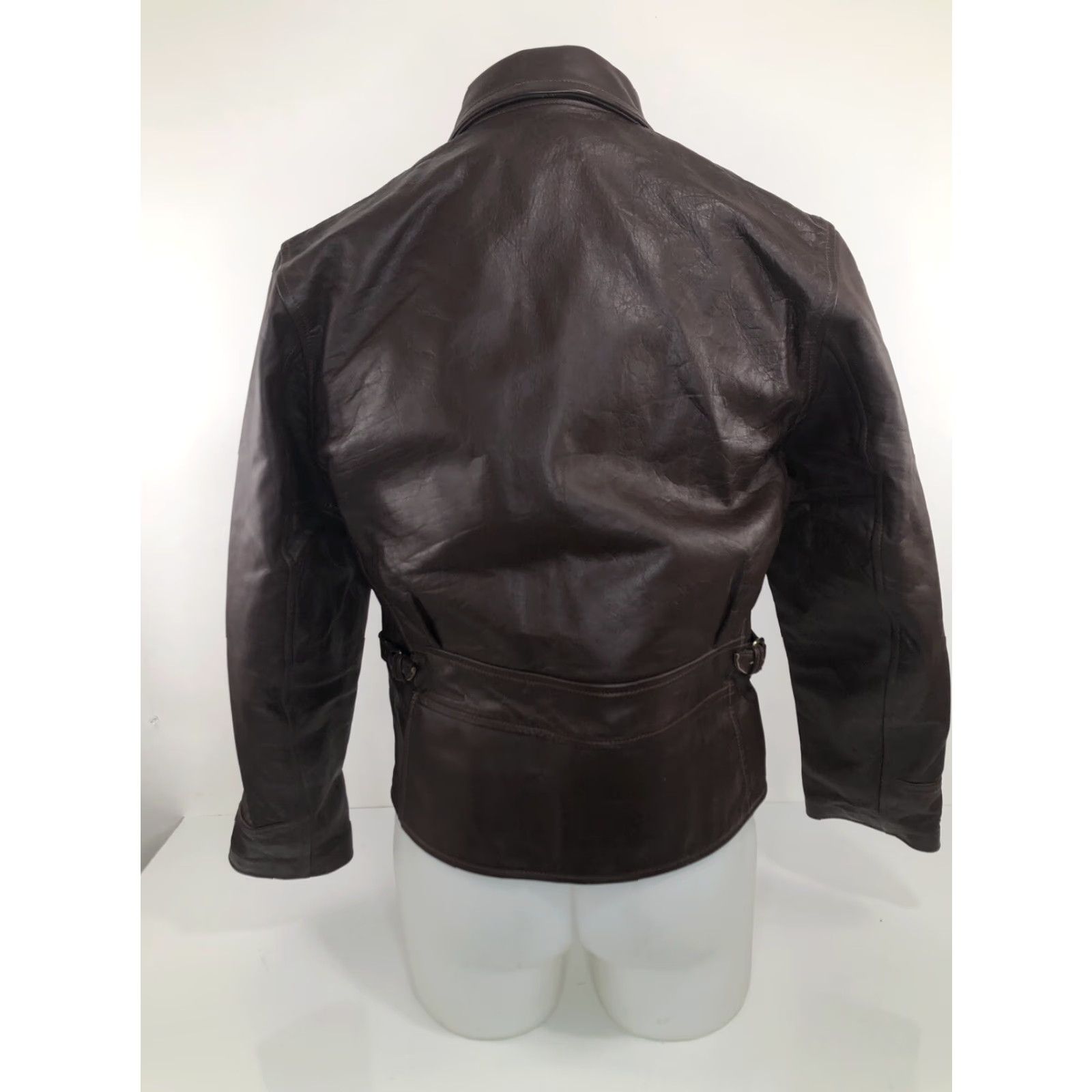 Vintage LOST WORLDS Bomber Jacket Mens 40 Leather Horsehide Brown Size US XXS / EU 40 - 5 Thumbnail