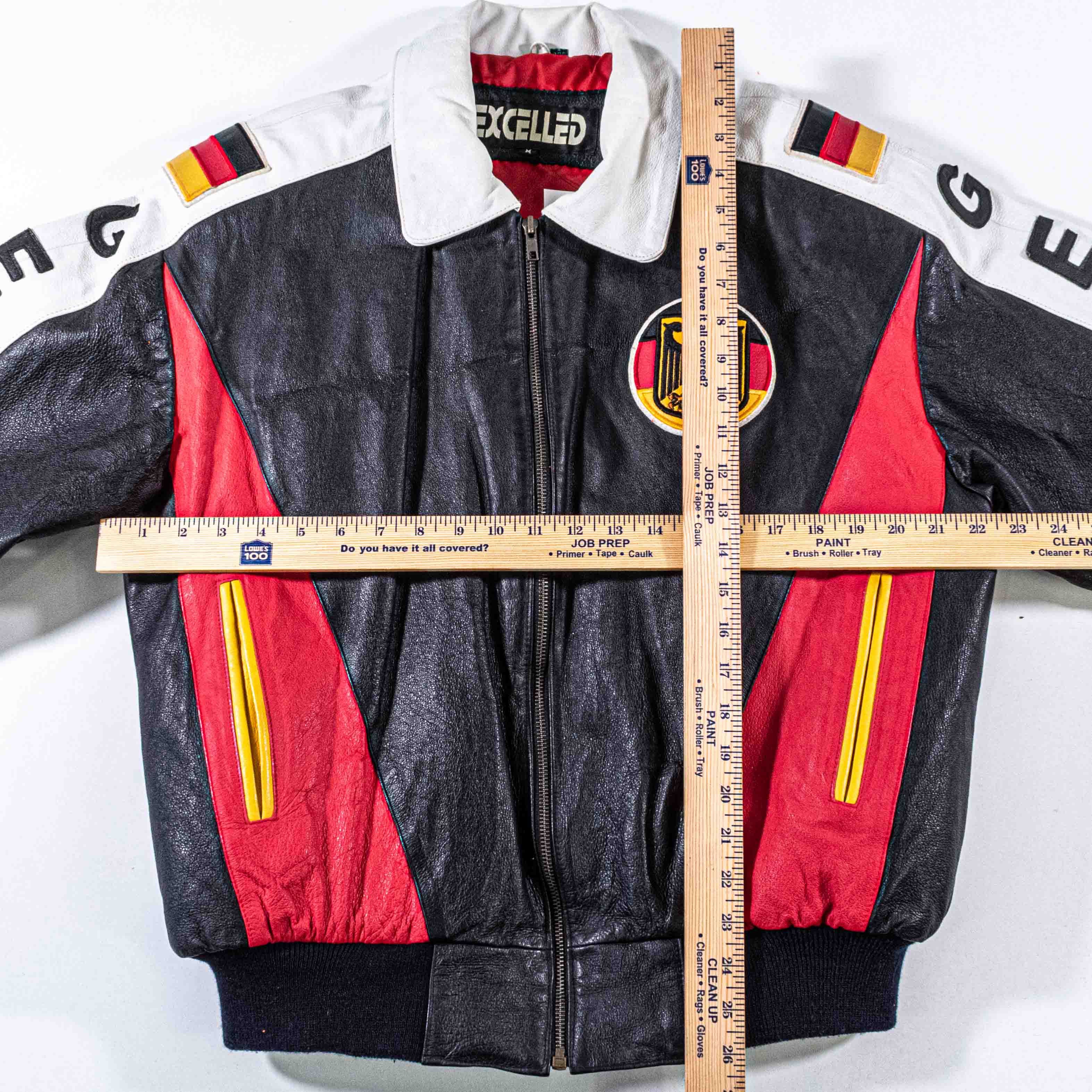 Excelled Excelled Germany Leather Bomber Jacket 90s World Cup Size US M / EU 48-50 / 2 - 3 Thumbnail