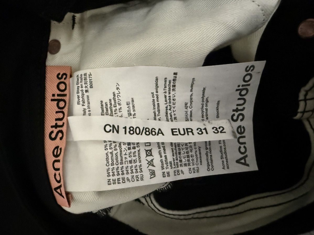 Acne Studios River Stay Black Jeans Size US 31 - 5 Thumbnail