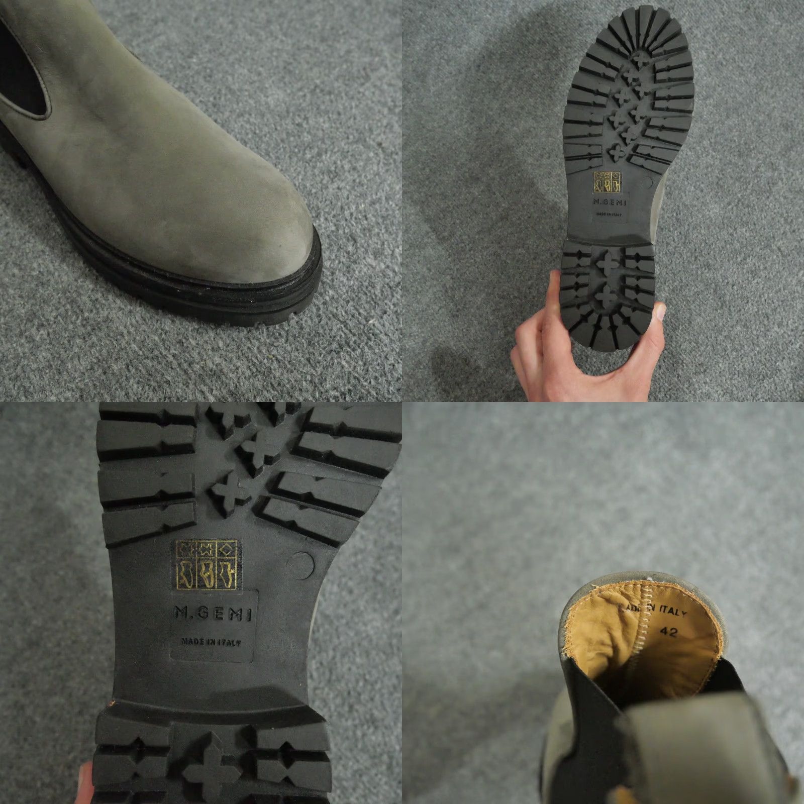 Vintage M Gemi Chelsea Boots Mens GREY Suede Leather 9/42 Chelsea Boot Casual Size US 9 / EU 42 - 8 Thumbnail
