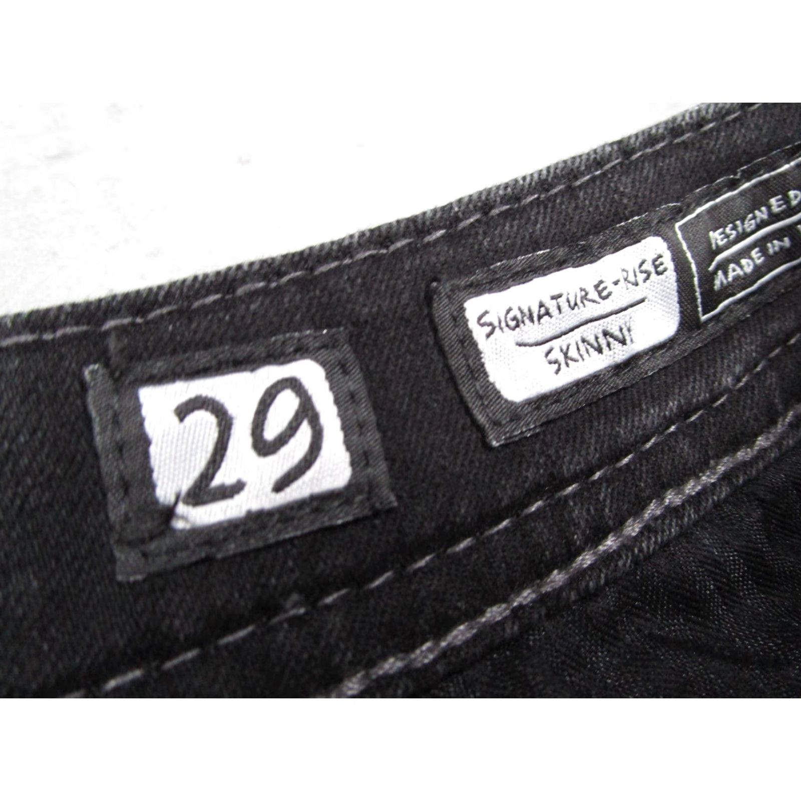 Miss Me MISS ME Jeans Women 29 Gray Leopard Signature Rise Skinny Denim 5-Pocket Low Rise Bedazzled Flap 29x33 Mens Womens Girls Boys? Size 29" - 4 Thumbnail