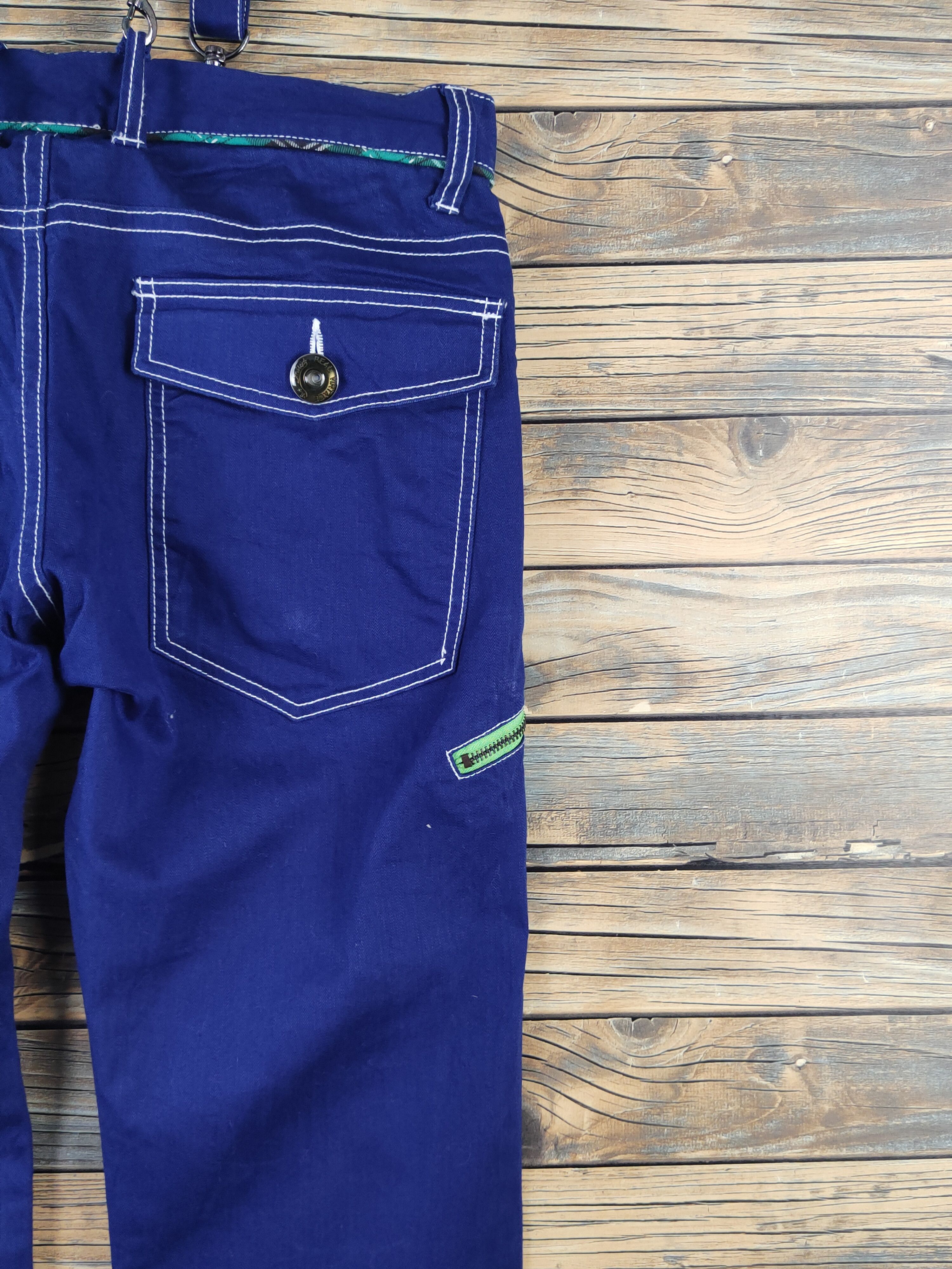 Japanese Brand × Vintage DL Japanese Brand Blue Suspender Pants #1084 Size 32" / US 10 / IT 46 - 15 Thumbnail